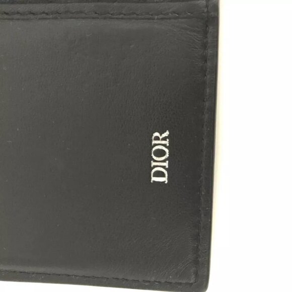 $1495 Authentic DIOR by CHRISTIAN DIOR Made in ITALY Unisex Black Leather Wallet - Picture 8 of 12